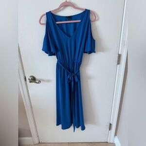 Ann Taylor cold shoulder Blue Dress